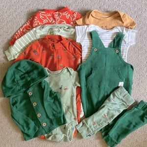 10-pc Bundle cool weather baby boy clothes, 3M.
